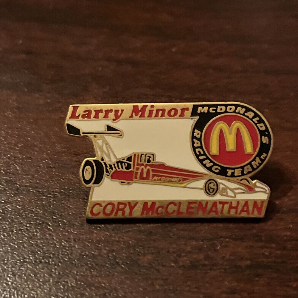 McDonald’s Racing Team Larry Minor Cory‎ McClenathan Employee Lapel Hat Pin